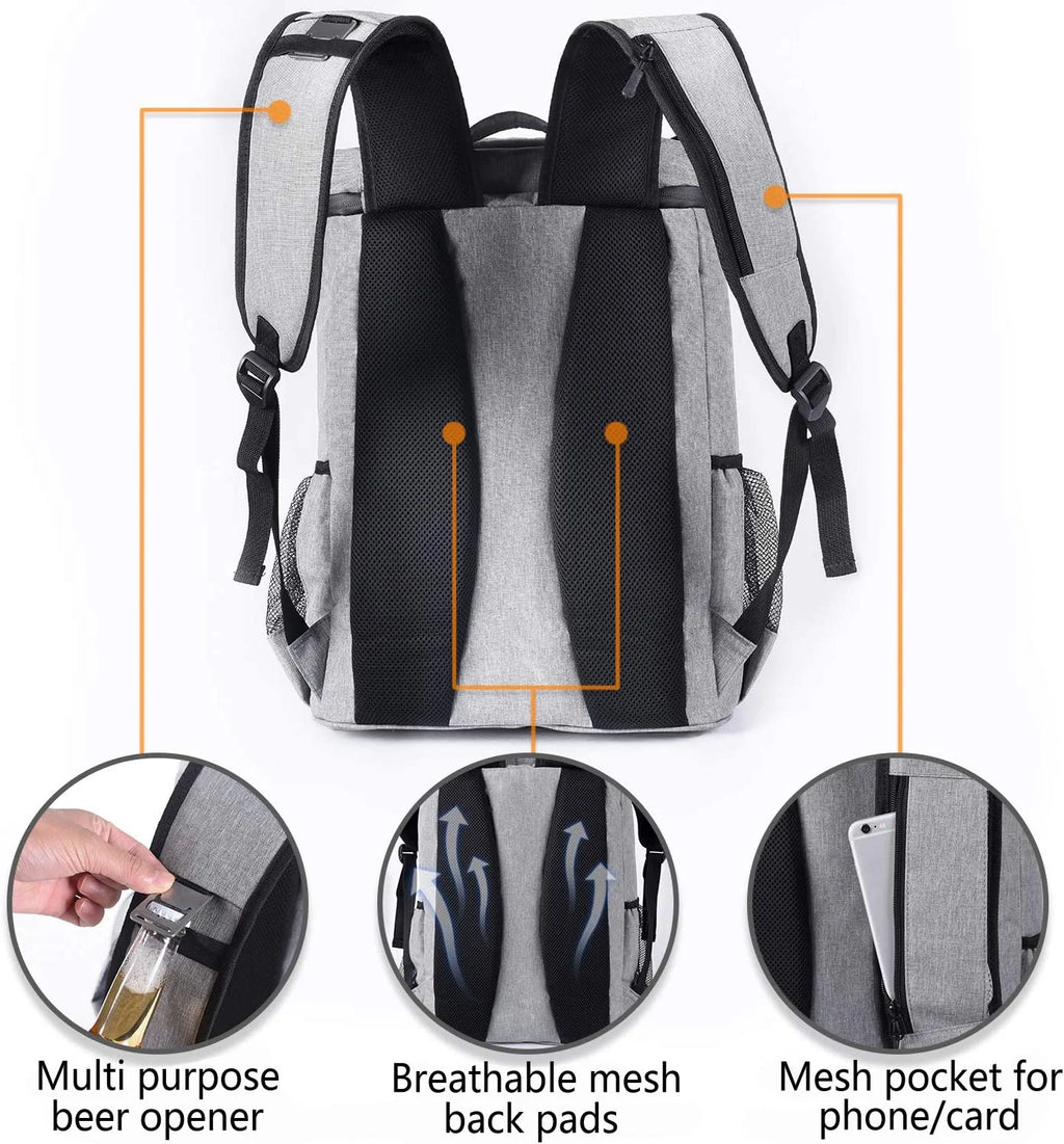 FORICH Insulated Backpack Cooler - Lightweight, Leakproof, and Spacious Cooler Bag for Outdoor Adventures, Holds 30 Cans!
