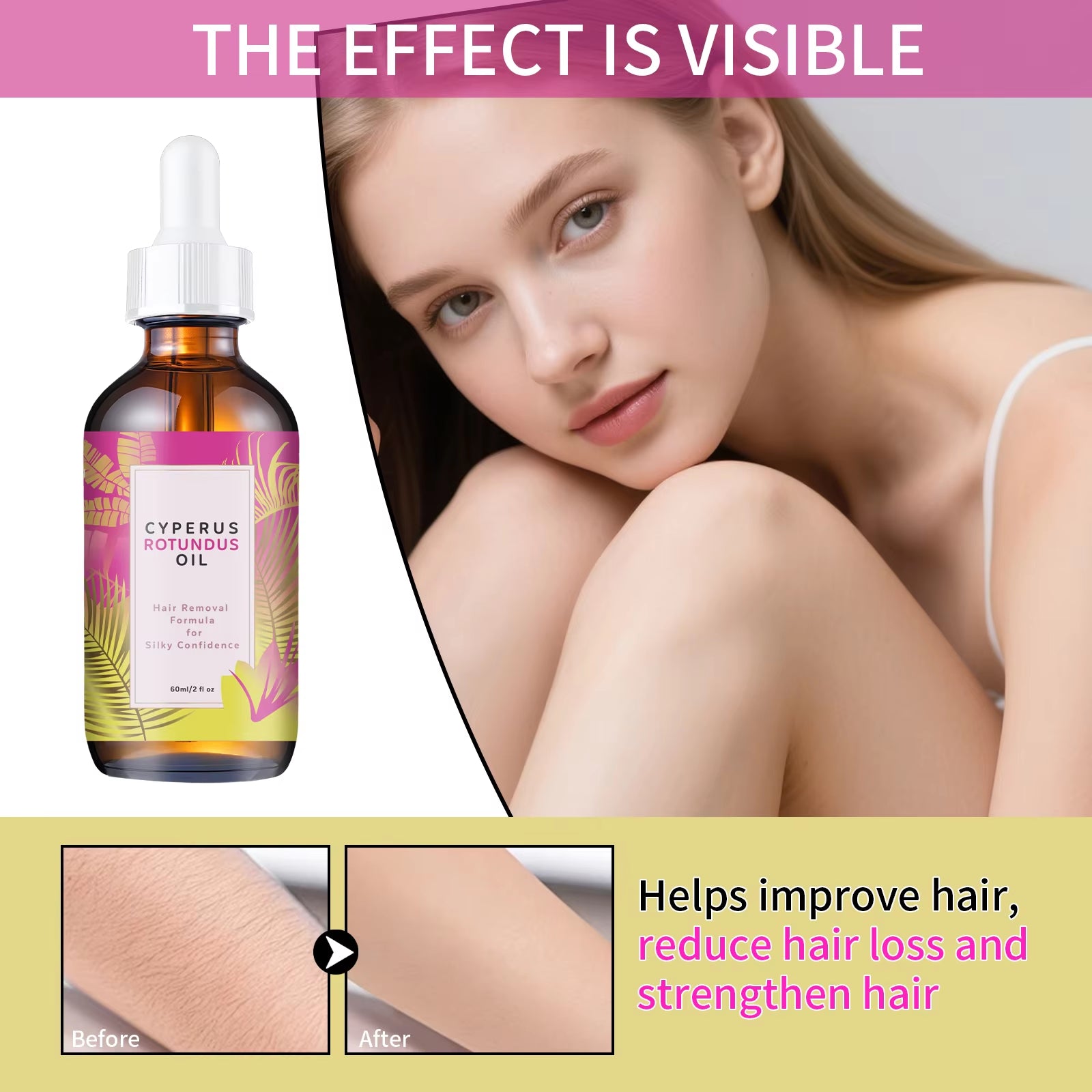 Say goodbye to unwanted hair! 🌿✨ Check out our Natural Hair Removal Oil with Jojoba & Almond Oil for silky smooth skin all over. Perfect for every body! 💖 #HairRemoval #SmoothSkin #NaturalBeauty