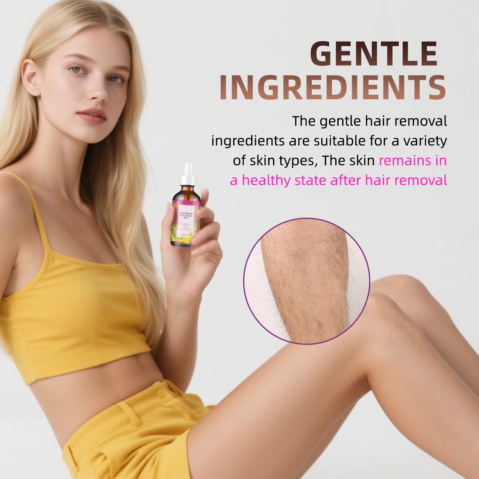 Say goodbye to unwanted hair! 🌿✨ Check out our Natural Hair Removal Oil with Jojoba & Almond Oil for silky smooth skin all over. Perfect for every body! 💖 #HairRemoval #SmoothSkin #NaturalBeauty